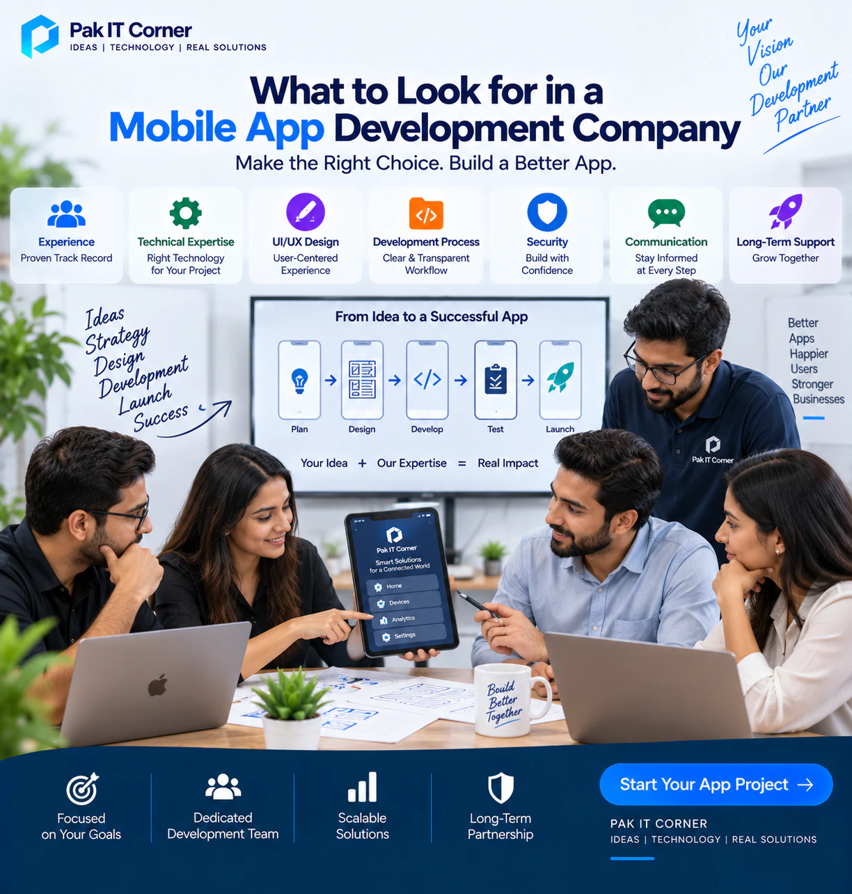 Factors for evaluating a mobile app development company
