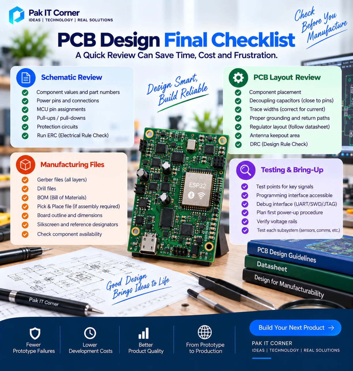 PCB design final checklist before prototype manufacturing