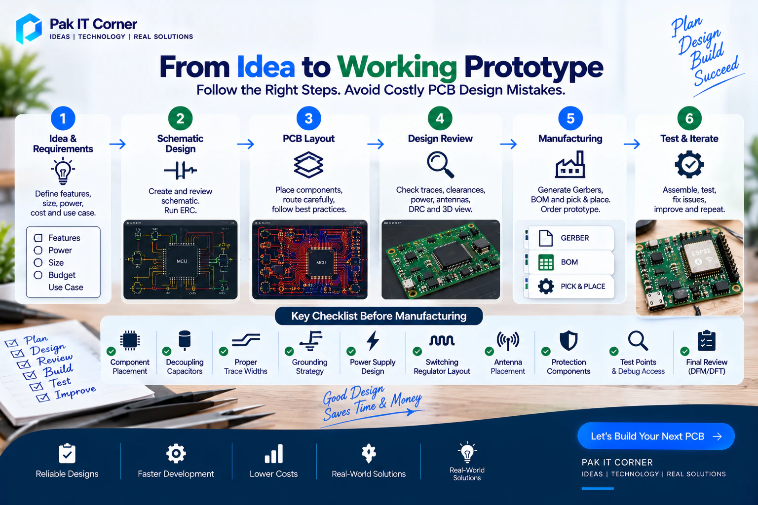 PCB design review for power RF protection and test points