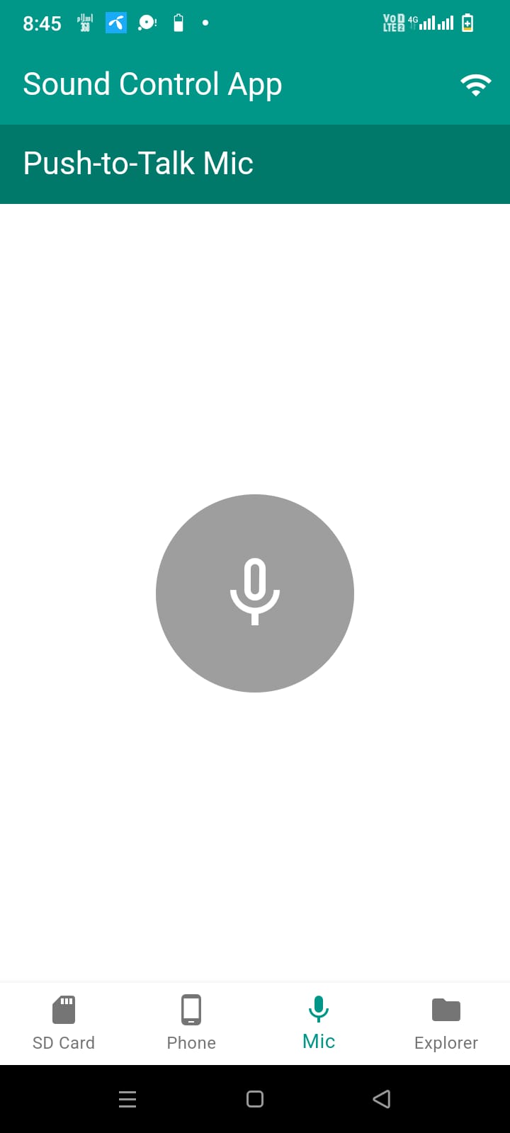 ChannelCast Push-to-Talk Mic screen