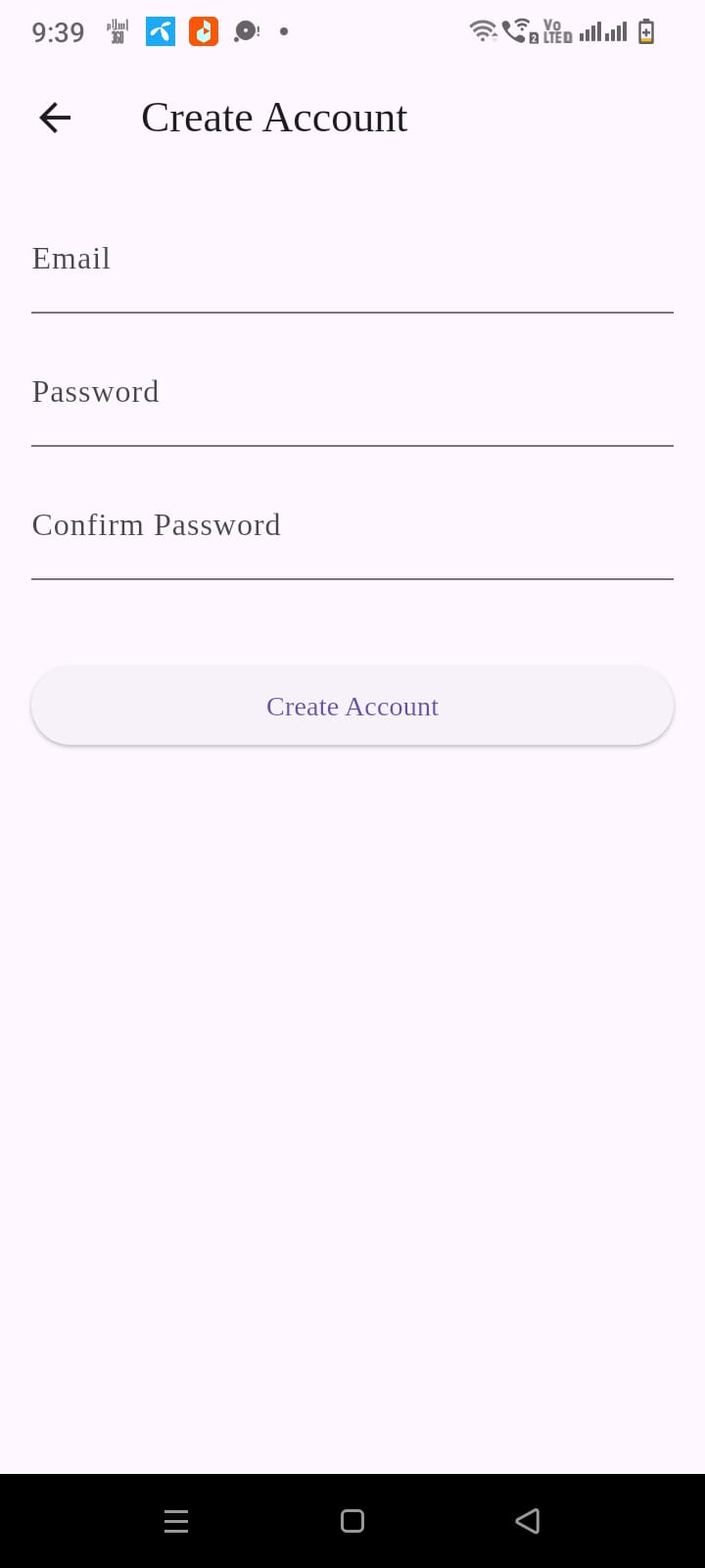 ImmobiGuard Create Account screen