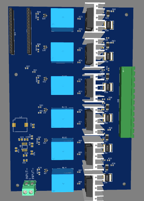 Production-ready custom PCB design, 3D render